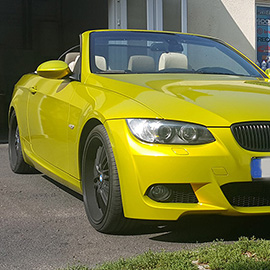 bmw metál sárga 3M autófólia